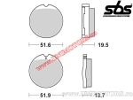 Εμπρόσθια τακάκια φρένων - SBS 501HF (κεραμικά) - (SBS)