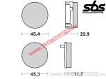 Εμπρόσθια τακάκια φρένων - SBS 521HF (κεραμικά) - (SBS)