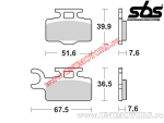 Εμπρόσθια τακάκια φρένων - SBS 752SI (μεταλλικά / σιντερισμένα) - (SBS)