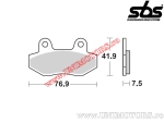 Εμπρόσθια τακάκια φρένων - SBS 814HF (κεραμικά) - (SBS)