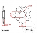 Εμπρόσθιος πίνακας JTF1586.16 (βήμα 525) - Yamaha TDM 850 / TRX 850 / YZF-R6 600 / 600 Επέτειος / 6