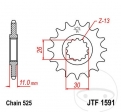 Εμπρόσθιος πίνακας JTF1591.16 (βήμα 525) - Yamaha XSR 700 / XSR 900 A / XTZ 700 / YZF-R1 1000 / M / FZ8 800