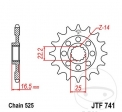 Εμπρόσθιος πίνακας JTF741.14 (βήμα 525) - Ducati 996 996 R / 998 998 / R / S / 999 999 / R / S / Diavel 120