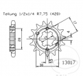 Εμπρόσθιο πίσωνας Esjot - 13 δόντια (βήμα 420) - Gilera GSM 50 ('02-'03) - JM