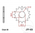 Εμπρόσθιο πινιόν JTF435.15 (βήμα 530) - Suzuki GR 650 Gussrad ('83-'89) / X Speichenrad ('83-'89) / GSX 400 F