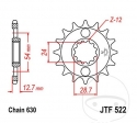 Εμπρόσθιο πινιόν JTF522.15 (βήμα 630) - Kawasaki GPZ 1100 B ('81-'82) / Z 1000 J ('81-'82) / K Ltd ('81) / R2