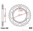 Εμπρόσθιο πινιόν JTR839.55 (βήμα 428) - Yamaha DT 125 R - RE - RE MX Everts - RH - RN 80 Km/h - DT 125 X - WR