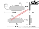 Μπροστινά μαξιλάρια φρένων - SBS 626HF (κεραμικά) - (SBS)