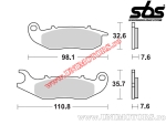 Μπροστινά μαξιλάρια φρένων - SBS 859HF (κεραμικά) - (SBS)