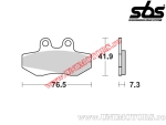 Μπροστινά μαστίγια φρένων - SBS 148CT (τεχνολογία άνθρακα) - (SBS)