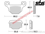 Μπροστινά μαστίγια φρένων - SBS 203HF (κεραμικά) - (SBS)