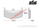 Μπροστινά μαστίγια φρένων - SBS 571HF (κεραμικά) - (SBS)