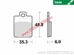 Μπροστινά τακάκια φρένων - MCB695SR σιντερισμένα SR - Lucas TRW