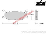 Μπροστινά τακάκια φρένων - SBS 170MS (μεταλλικά / σιντερισμένα) - (SBS)