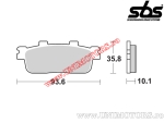 Μπροστινά τακάκια φρένων - SBS 847HF (κεραμικά) - (SBS)