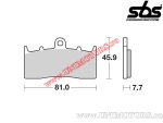 Μπροστινές πλάκες φρένων - SBS 743HF (κεραμικές) - (SBS)