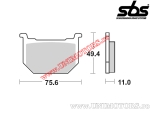 Μπροστινές τακάκια φρένων - SBS 533HF (κεραμικά) - (SBS)