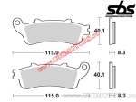 Μπροστινές τακάκια φρένων - SBS 735HF (κεραμικά) - (SBS)