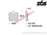 Μπροστινές τακάκια φρένων - SBS 870HS (μεταλλικά / σιντερισμένα) - (SBS)