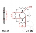 Μπροστινή πίνακας JTF513.15 (βήμα 530) - Cagiva Raptor 1000 / V-Raptor 1000 / X-Tra Raptor 1000 / GPX 600 R 