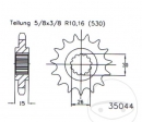 Μπροστινή πινιόν Esjot - 16 δόντια (βήμα 530) - MZ/MUZ 1000 1000 S ('03-'08) / SF ('05-'08) / ST ('06-'