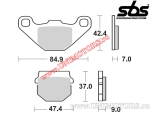 Μπροστινή πλάκα φρένων - SBS 101HF (κεραμική) - (SBS)