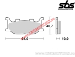 Μπροστινή πλάκα φρένων - SBS 128MS (μεταλλικές / σιντερισμένες) - (SBS)