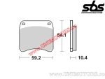 Μπροστινή πλάκα φρένων - SBS 523HF (κεραμικές) - (SBS)