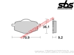 Μπροστινή πλάκα φρένων - SBS 575SI (μεταλλικές / συνθετικές) - (SBS)