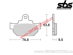 Μπροστινή πλάκα φρένων - SBS 582HF (κεραμική) - (SBS)