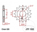 Μπροστινό πινιόν JTF1322.14 (βήμα 520) - Mash Von Dutch 400 / SWM Ace of Spades 440 / SWM Gran Milano 440 - J