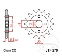 Μπροστινό πινιόν JTF270.14 (βήμα 520) - Honda CM / CMX 250 C / Kreidler Mustang 170 / 200 / 250 / REV / Rex R