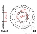 Πίνακας οπίσθιου γραναζιού JTR481.45 (βήμα 530) - Kawasaki Z 400 J ('80-'83) / Z 650 B ('77-'80) - J