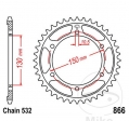 Πίνακας πίσω άξονα JTR866.47 (βήμα 532) - Yamaha FZR 750 R OW01 / FZR 1000 Genesis - Exup / GTS 1000 - A ABS