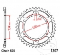 Πίνακας πίσω JTR1307.41 (βήμα 525) - Honda CBR 600 F / CBR 600 FR Rossi / CBR 600 FS Sport / CBR 600 RR / CBR 600