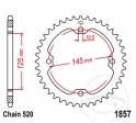 Πίνακας πίσω JTR1857.36 (βήμα 520) - SMC/Barossa Quarterback 250 R / Silver Hawk 170 -250 R / Yamaha YFM 250 R SE