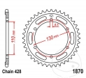 Πίνακας πίσω JTR1870.44 (βήμα 428) - Yamaha TZR 125 ('97-'99) / YBR 250 ('07-'13) - JM