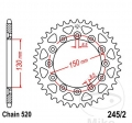 Πίνακας πίσω JTR245/2.38 (βήμα 520) - Honda XR 200 R / XR 250 R / XR 500 - R Pro Link / XR 600 R / Yamaha WR 250 