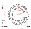 Πίνακας πίσω JTR260.40 (βήμα 520) - Honda XL 250 R (1984-1989) - JM