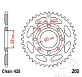 Πίνακας πίσω JTR269.37 (βήμα 428) - Honda CG 125 M / CM 125 C Custom / CM 125 T / CM 185 T / CM 200 T / MSX 125 /