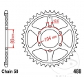 Πίνακας πίσω JTR488.38 (βήμα 530) - Kawasaki Z 750 Y Ltd Twin / ZR 550 A / ZRX 1200 C - R - S / ZX-12R 1200 A - B