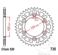 Πίνακας πίσω JTR735.41 (βήμα 520) - Ducati 907 900 ie / MH 900 E / Monster 600 - City - City Dark - Dark - Metall