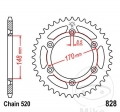 Πίνακας πίσω JTR828.48 (βήμα 520) - Cagiva T4E 350-500 / T4R 350-500 / Suzuki DR 600 R-RU-S-SU / DR 650 R-RE-REU-