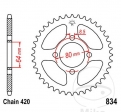 Πίνακας πίσω JTR834.28 (βήμα 420) - Yamaha BW 80 Big / FS 80 SE / LB-2M 50 / PW 80 / RD 80 LC I-MX / TT-R 50-90-1