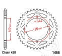 Πίσω γρανάζι JTR1466.46 (βήμα 428) - Kawasaki KLX 125 C / Kawasaki KLX 125 D D-Tracker / KX 65 A - JM