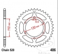 Πίσω γρανάζι JTR486.44 (βήμα 520) - Kawasaki KLE 300 C Versys X ABS / 250 R EX / 250 SL / 250 SL ABS - JM