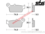 Πίσω τακάκια φρένων - SBS 604CS (άνθρακας-ασημί) - (SBS)