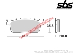 Πλάκες φρένων πίσω - SBS 195HF (κεραμικές) - (SBS)