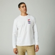 Блуза кежуал FOX - HONDA WING LONG SLEEVE PREMIUM TEE БЯЛА: Размер - XL