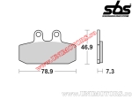 Гумени накладки за заден спирачен диск - SBS 588HF (керамични) - (SBS)